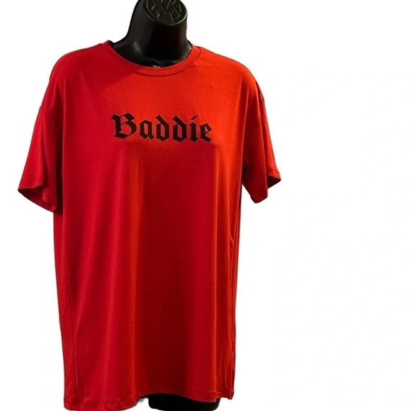NWT Ladies Soft Touch Short Sleeve “Baddie” Sports T Shirt Size S/M. - Picture 1 of 6